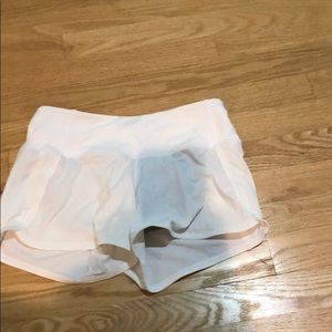 White lululemon Run Times short II*4”